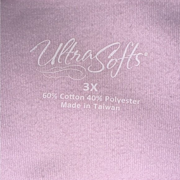 Ultra Softs Light Pink Cotton Blend T-Shirt size 3X
EUC - Picture 2 of 2